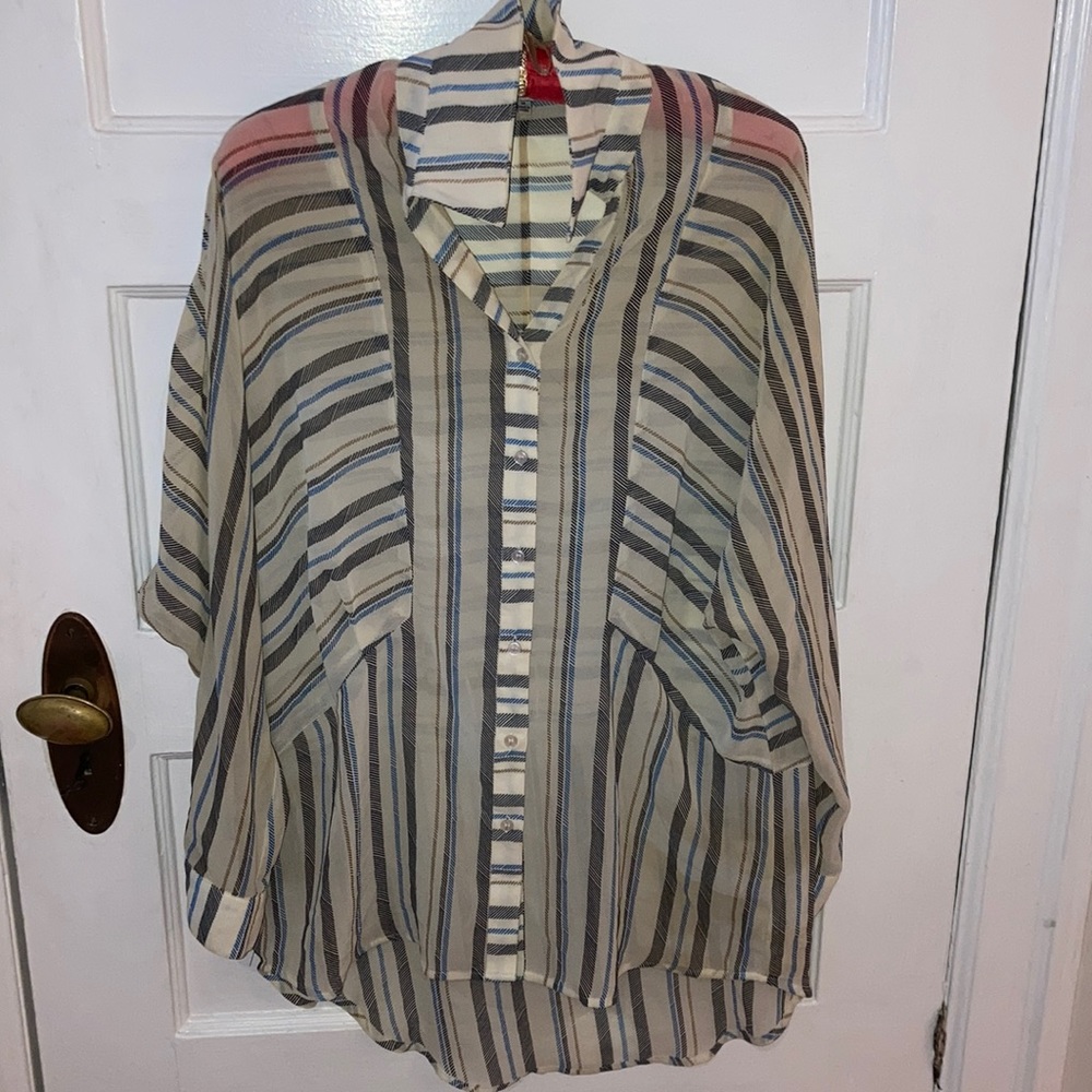 Sheer collared shirt
